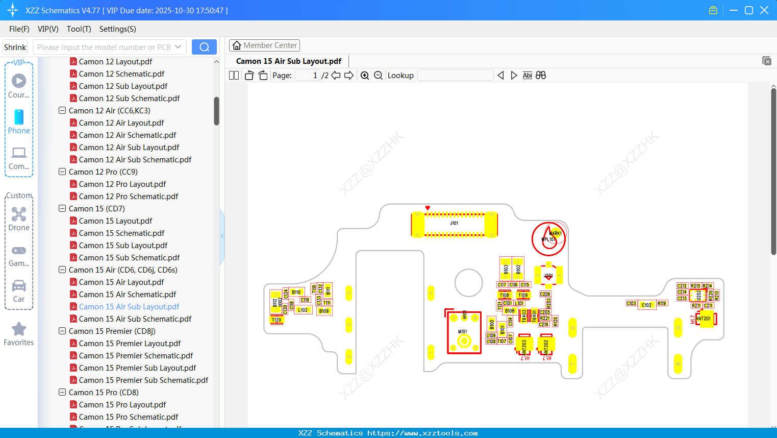 Tecno Camon 15 Air Sub Layout